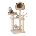 thumbnail image 4 of Cat Tree 5 Tier with Condo, Hammock & Balls - Kitten Climbing Tower Scratching Post, 4 of 9