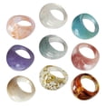 thumbnail image 1 of Here's a refined and professional product description based on the title you provided:\n\n \n\n**9pcs Resin Finger Rings – Unique Jewelry for, 1 of 3