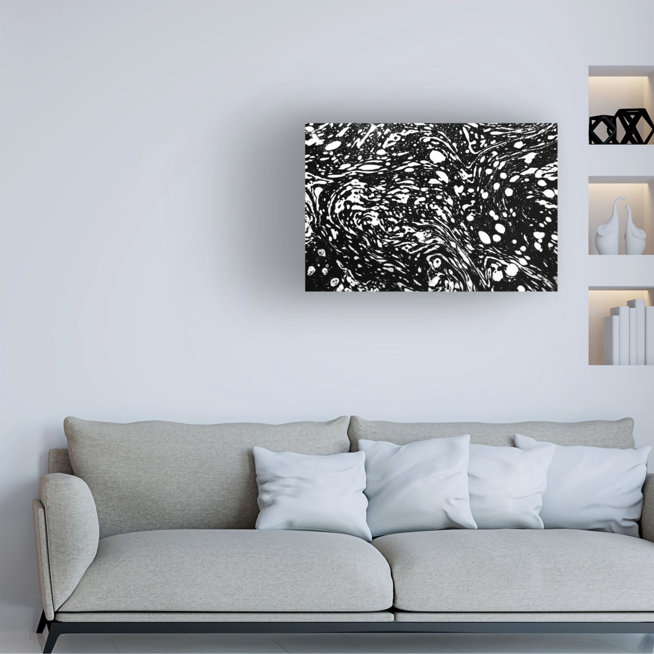 Canvas Wall Art - Joshua Raif 'With The Flow' Wall Art for Living Room, Bedroom, or Office Décor by Trademark Fine Art - 32 x 22 Inches