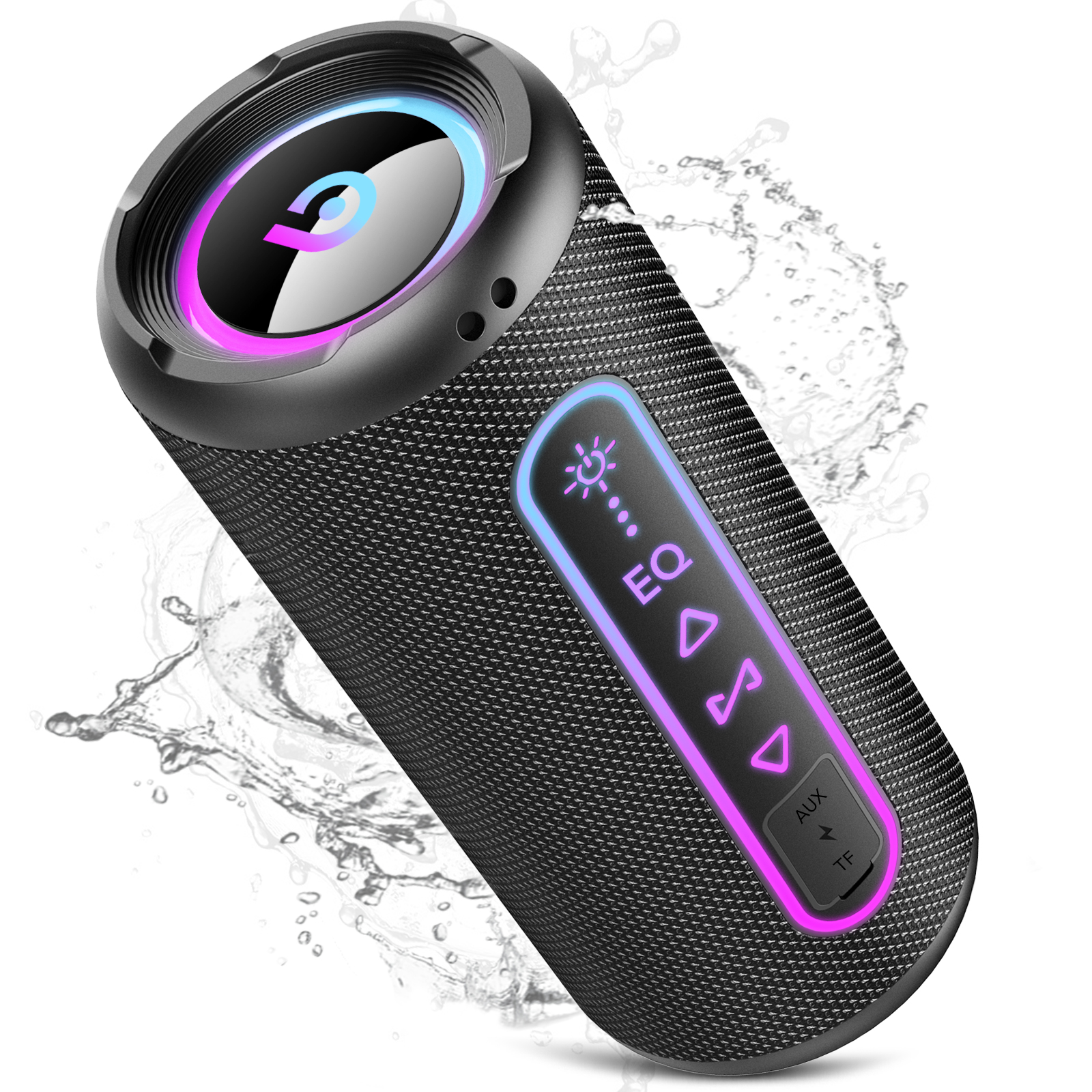 FAMOO Portable Bluetooth Speaker, 30W with Deep Bass, Black