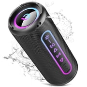 Portable Bluetooth Speaker, 30W Loud Sound, Deep Bass, Bluetooth 5.4, LED Lights, IPX7 Waterproof, Wireless Stereo Pairing, 30H Playtime, for Home/Outdoor/Party/Beach, Birthday Gift (Black)