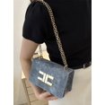 thumbnail image 4 of Bolso de hombro coreano para mujer, bolso de terciopelo plano con cadena a la moda para niñas, bolso cruzado sencillo de color sólido para adolescentes, bolso de coche Sti, 4 of 5
