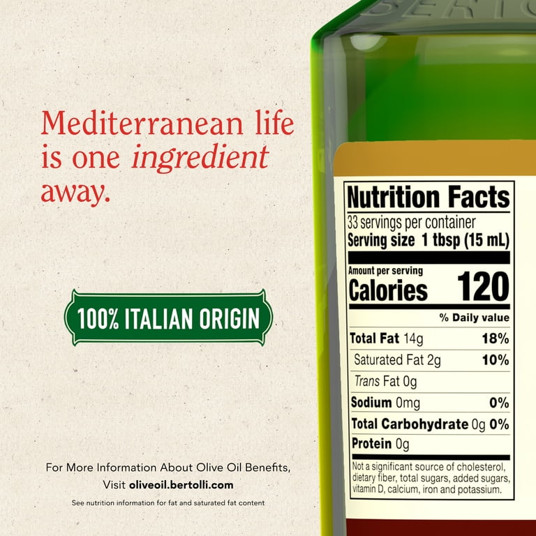 Bertolli d'Italia Extra Virgin Olive Oil (16.9 oz) - Walmart.com