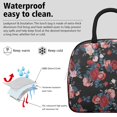 thumbnail image 3 of Flower Lunch Bag for Women Men Reusable Insulated Lunch Bags, Leakproof Cooler Food Lunch Tote Bag, Large Capacity Lunch Box for Work School Travel Picnic, 3 of 7