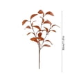 thumbnail image 3 of Racsoh Artificial Eucalyptus Branch, Faux Fall Greenery 3 Prong Stems, Realistic Looking Plastic Foliage, for Thanksgiving Vase Flower Arrangement Home Decor (Orange), 3 of 7