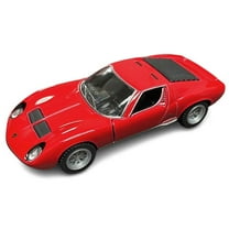 RI Novelty - Pull Back Die-Cast Metal Vehicle - 1971 LAMBORGHINI MIURA P400 SV [Red](5 inch)