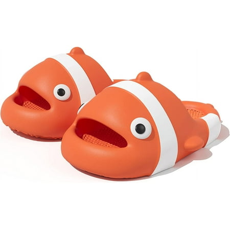 

KAQ Clownfish Cloud Slippers for Women Men Boys Girls Kids Cute Parent-child Shoes Soft Home Slippers Non-Slip Quick Dry Shower Shoes Beach Sandals for Indoor Outdoor Spa Swimming Pool Gym Garden