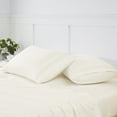 thumbnail image 4 of Pillowcases 2 Pack Standard/Queen Embroidered Super Soft Brushed Microfiber Solid - Ivory, 4 of 7