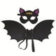 thumbnail image 1 of Kit de máscara de alas de murciélago para fiesta de Halloween para niños (juego negro, niño grande), 1 of 10