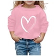 thumbnail image 1 of PMVFHDE Sweat à Capuche pour Filles, Manches Longues, Doux, Graphique, Rose, 9-10 Ans, 1 of 4