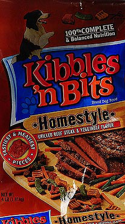 Kibbles 'n Bits Homestyle Grilled Beef & Vegetable Flavors Dry Dog Food, 4-Pound - image 2 of 3