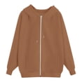 thumbnail image 5 of UAYOTSE Womens Zip Up Hoodies 2025 Oversized Hoodie for Women Trendy Hooded Sweatshirts Fall Winter Zipper Y2k Jacket(G125-Coffee,M), 5 of 9