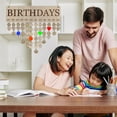thumbnail image 4 of Family Birthday Calendar with Tags Wooden DIY Wall Hanging Board Birthday Reminder Calendar Plaque Gifts for Mom, 4 of 8