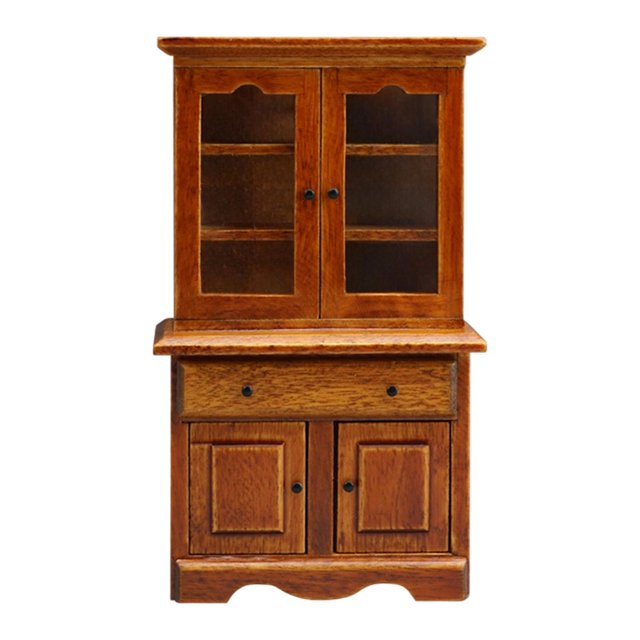Estantería Miniatura para Casa de Muñecas Mueble Librero de Madera con Diseño Único Accesorio para Cocina Sala de Estudio Adecuado para Decoración Y C