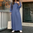 thumbnail image 2 of Women's Bohemian Maxi Denim Dress Casual Long Flowy Spring Summer Beach Dress Comfortable Stylish Versatile, 2 of 2