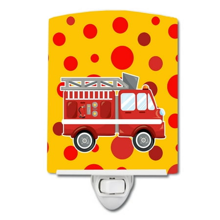 

Caroline s Treasures BB6998CNL Fireman s Firetruck Ceramic Night Light 6x4x3 multicolor