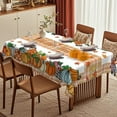 thumbnail image 5 of Fall Tablecloth 60×84 Inches, Orange Buffalo Plaid Fall Tablecloth Decorations for Home, Harvest Season Pumpkin Table Cloth Rectangle for Kitchen Dining Party Table Outdoor Thanksgiving Farmhouse, 5 of 6
