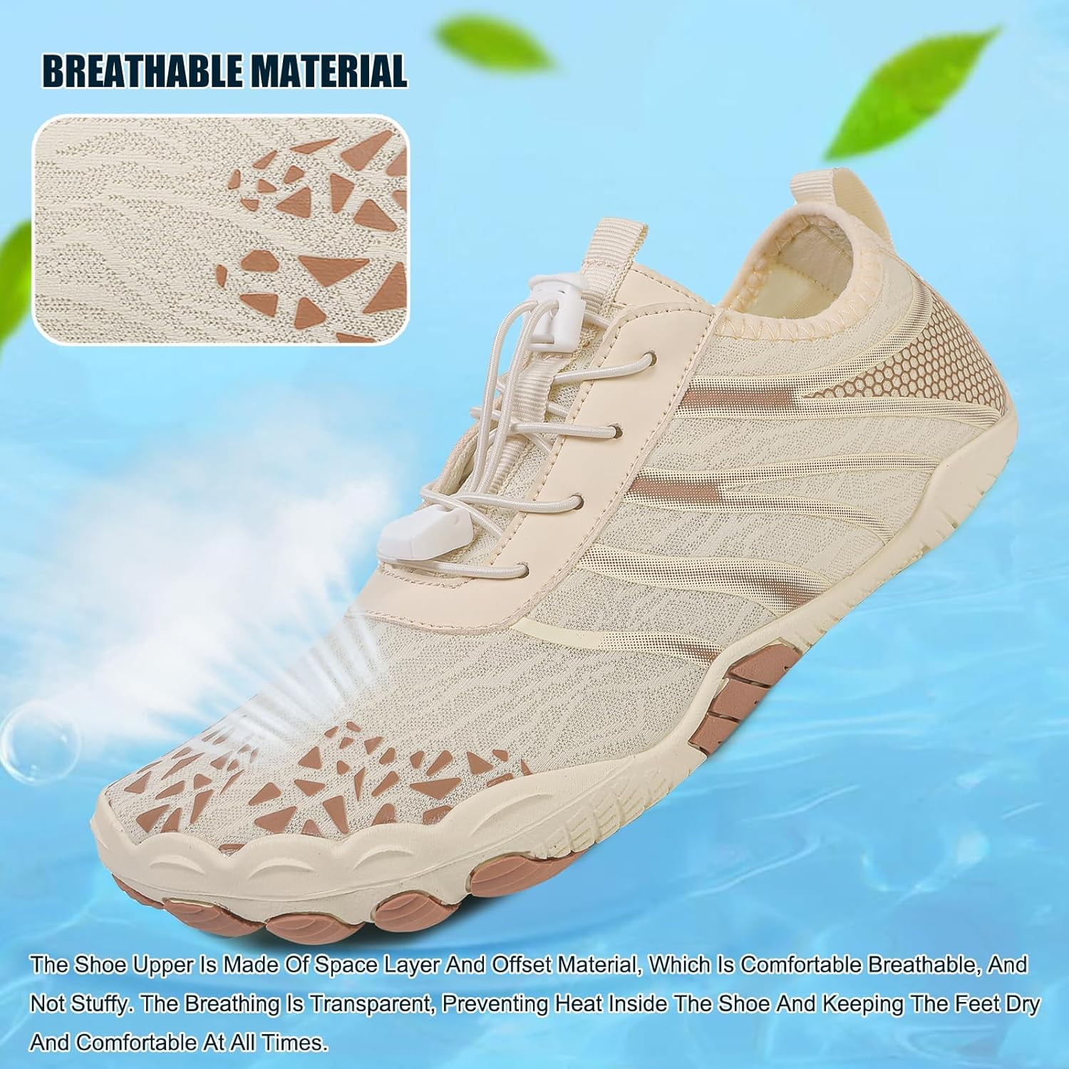 Hike Barefoot Shoes for Womens Men,Quick Dry Water Shoes,Beach Pool Aqua Swim Surf Hiking Walking Shoes,Non-Slip Athletic Footwear Wide Toe Water Shoes