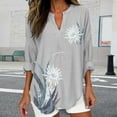 thumbnail image 2 of Ruyang Women's Cotton Linen Shirts Dandelion Print Summer Tops Long Sleeve Blouse Tshirts Boho Clothes 2024 Trendy Outfits, 2 of 4