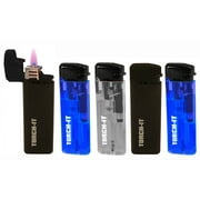 5 Pk Spark Torch-It Turbo Windproof Refillable Adjustable Butane Torch Lighters