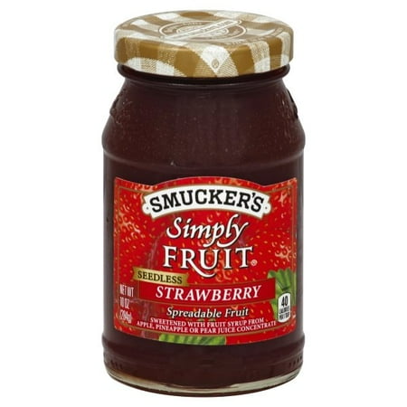 Smucker's Simply Fruit Strawberry Seedless Spreadable Fruit, 10-Ounce