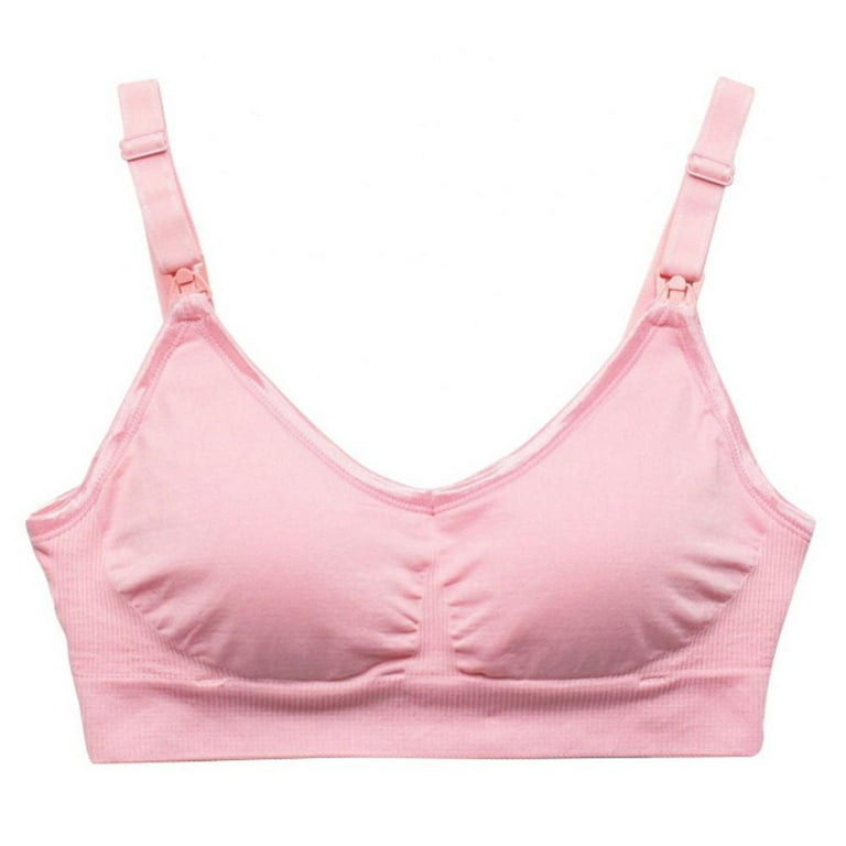 Seamless Nursing Maternity Bra for Breastfeeding Comfort Wireless Pregnancy  Sleep Bralette Clip down Hands Free Natural Shape, D70-pink, Medium :  : Clothing, Shoes & Accessories