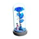 thumbnail image 3 of Adorno de escritorio con rosa iluminada en una cúpula de cristal para cumpleaños, San Valentín, aniversario Azul, 3 of 9