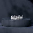 thumbnail image 6 of Rosec Jewels Lab Grown Diamond Princess Crown Ring - EF-VS Quality Certified - Eternity Wedding Band for Women - with Jewelry Box, 925 Sterling Silver, US 4.00, 6 of 7