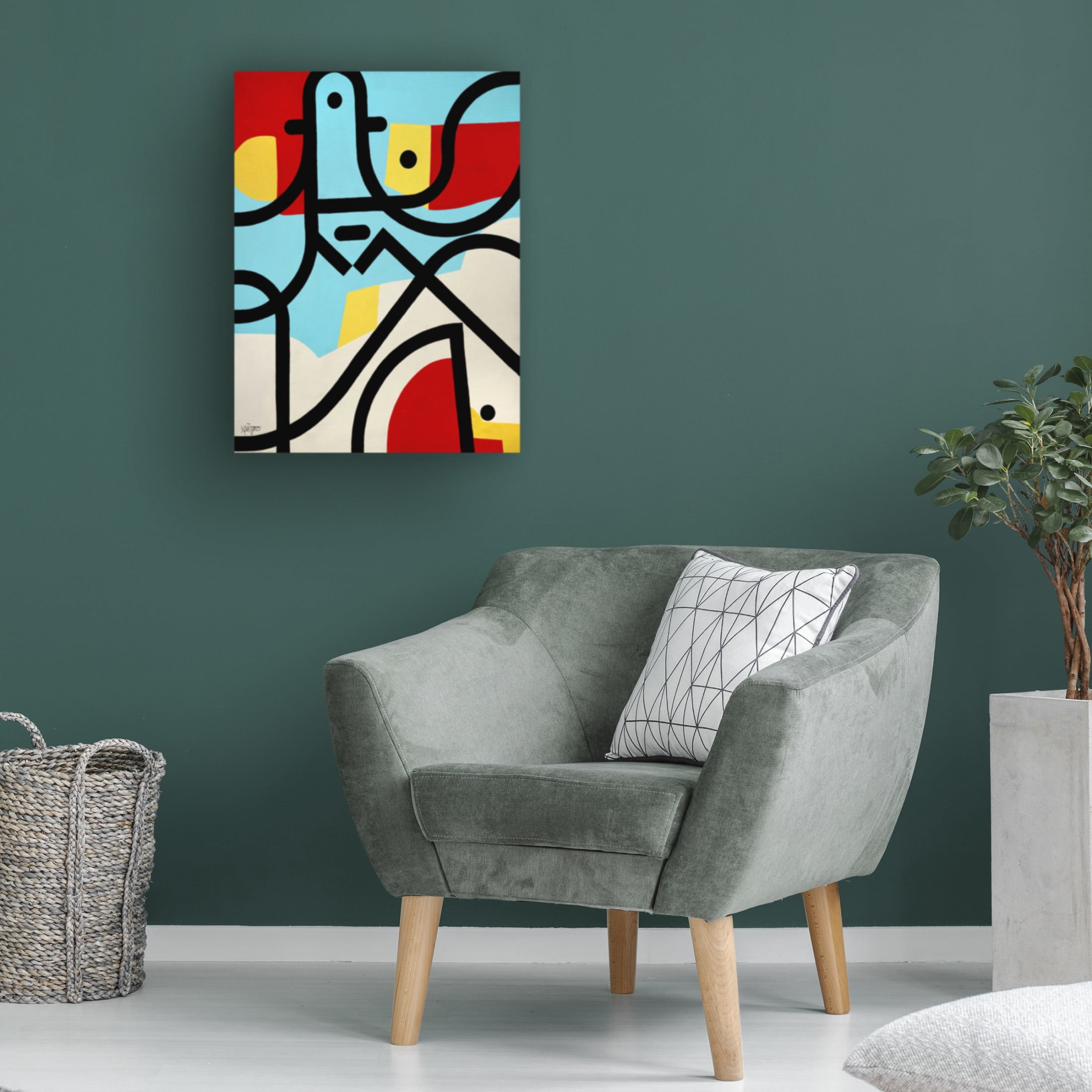 Canvas Wall Art - Antony Squizzato 'Johnny B' Wall Art for Living Room, Bedroom, or Office Décor by Trademark Fine Art - 24 x 32 Inches