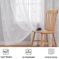 thumbnail image 3 of Floral Embroidered Semi Sheer Curtains, Farmhouse Grommet Voile Curtain, 3 of 7