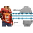thumbnail image 5 of MOSHU Ugly Christmas Sweaters for Women Graphic Knitted Pullover Sweaters Casual V-neck Side Slits Tops, 5 of 8