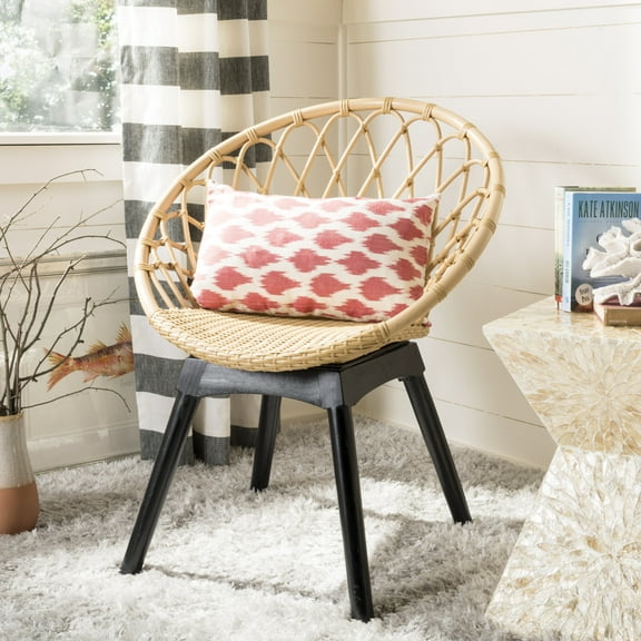 SAFAVIEH Polka Animal Pillow, 18" x 18", Rose, Set of 2