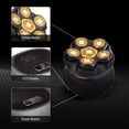 thumbnail image 3 of Cutting Edge Magnetic Blades Head Shaver, Rechargeable 6D Rotary Electric Shaver with Titanium Coated Blades, LCD Display & Travel Lock, 3 of 10