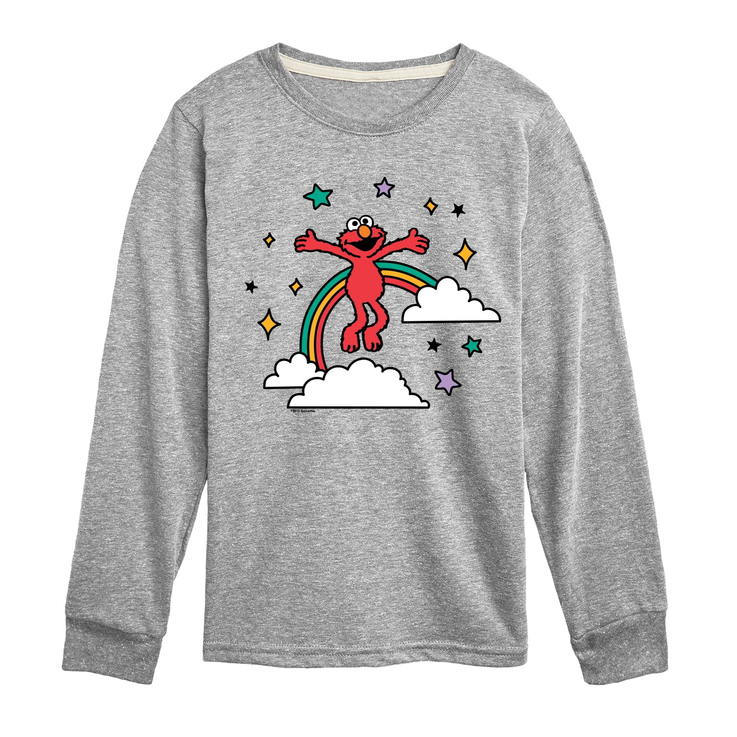 Sesame Street - Elmo With Rainbow - Toddler and Youth Long Sleeve T-Shirt