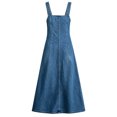 thumbnail image 6 of Womens Summer Dress Women's Collar Button Denim Dress V Neck Sleeveless Loose Fit Casual Long Dress Overalls Solid BU1 XXL, 6 of 6
