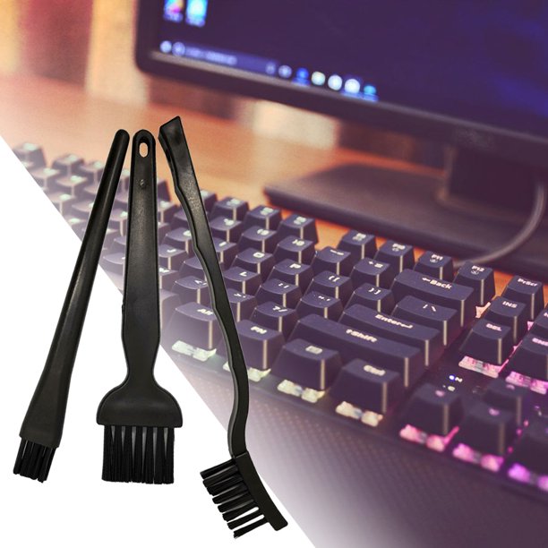 Elenxs 6in1 Nylon Anti Static Brushes Portable Plastic Handle