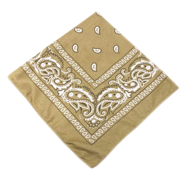 Soidarity Pañuelo de anacardo de poliéster Unisex, bufanda cuadrada, diadema con estampado de Cachemira, muñequeras, pañuelo para la cabeza, Ciclismo color naranja hierba