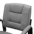 thumbnail image 5 of Naomi Home Executive Office Guest Chair Set of 2, Faux Leather Upholstered Visitor Chairs with Padded Armrests for Office or Reception, Gray, 5 of 11