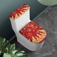 thumbnail image 2 of HELLHERO 2 Piece Toilet Cover Elastic Edge Polyester Fabric, Adjustable, Bathroom Home Comfort, Christmas Snowflakes, 2 of 5