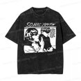 thumbnail image 3 of Camiseta de hombre Sonic Youth con estampado divertido de banda musical, camisetas de cuello redondo, transpirables, camisetas divertidas de algodón, 3 of 5