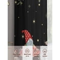 thumbnail image 6 of Mushrooms Gnomes Sheer Curtains for Living Room Bedroom, Black Night Sky Moon Stars Plants Leaves Light Filtering Sheer Curtains, Rod Pocket Voile Window Drapes, 2 Panels Set 52"x 108", 6 of 7