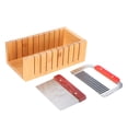thumbnail image 1 of Soap Cutting Tool Set Wooden Bread Cutter Mold with Straight Wavy Stainless Steel Knife, 1 of 14