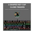 thumbnail image 5 of K7 Wired Keyboard Sensitive Plug Play RGB Cool Light USB2.0 87 Keys USB Keyboard for Players - Black, 5 of 5