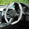 thumbnail image 3 of Unique Bargains Universal 15' Anti-Slip Faux Leather Steering Wheel Cover Car Wheel Protector Beige 1pcs, 3 of 6