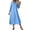 A1-Sky Blue Dress, variant on Summer Dresses for Women Casual Linen Maxi Dress Summer Boho 3/4 Length Sleeve Beach Long Dress V Neck A Line Dressy Elegant Dresses with Pocket Black Dress,Size S-2XL