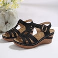 thumbnail image 4 of Wensltd Women's Flat Sandals Beach Summer Casual Fashion Comfortable Sandals for Outdoor Wear Lightweight Black, 4 of 9
