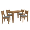 thumbnail image 1 of Juego Comedor Kappesberg 1.6m con 4 Sillas Cora Canela/Gris, 1 of 8