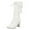 White, variant on Shadoumai Women Lace Up Knee High Boot Platform Chunky Mid Heel Long Boots Shoes,Bow Knee High Boots Bowknot Heel Mid Calf Boots Fashion Student Casual Footwear