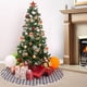 thumbnail image 4 of Falda de árbol de Navidad de 48 pulgadas Decoración navideña a cuadros en blanco y negro, 4 of 5