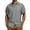 Gray #14, variant on Mens Short Sleeve Button Down Shirts Wrinkle Free Dress Shirts Casual Polka Dot Print Shirt with Pocket Navy L